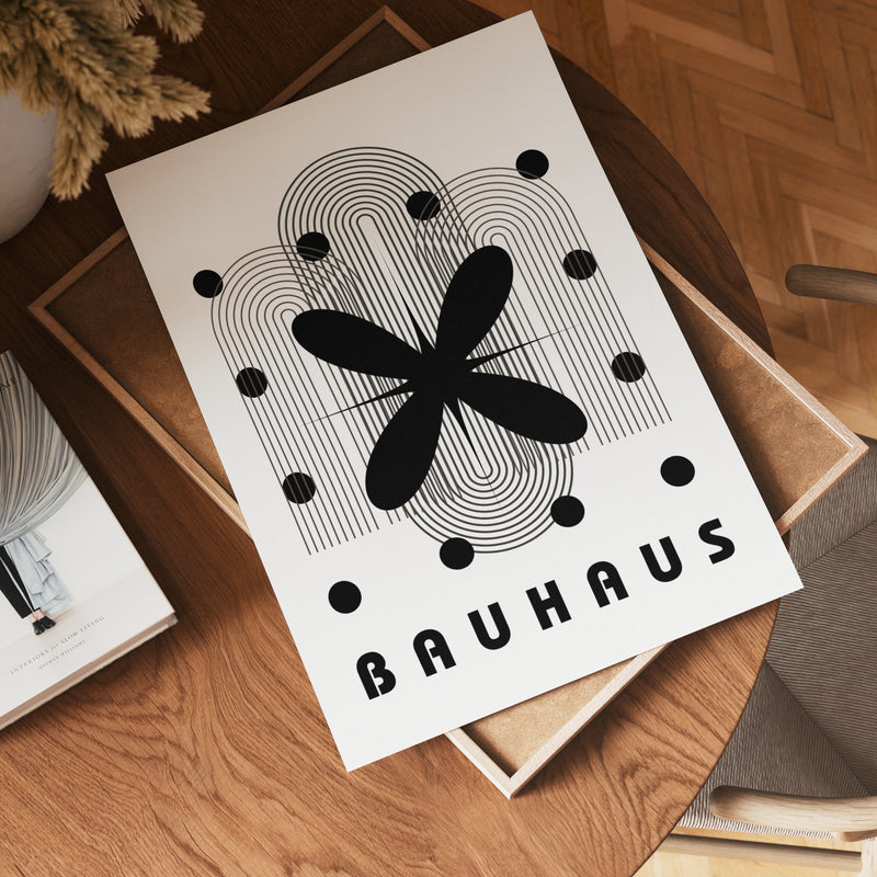 Bauhaus Abstract Bloom Poster