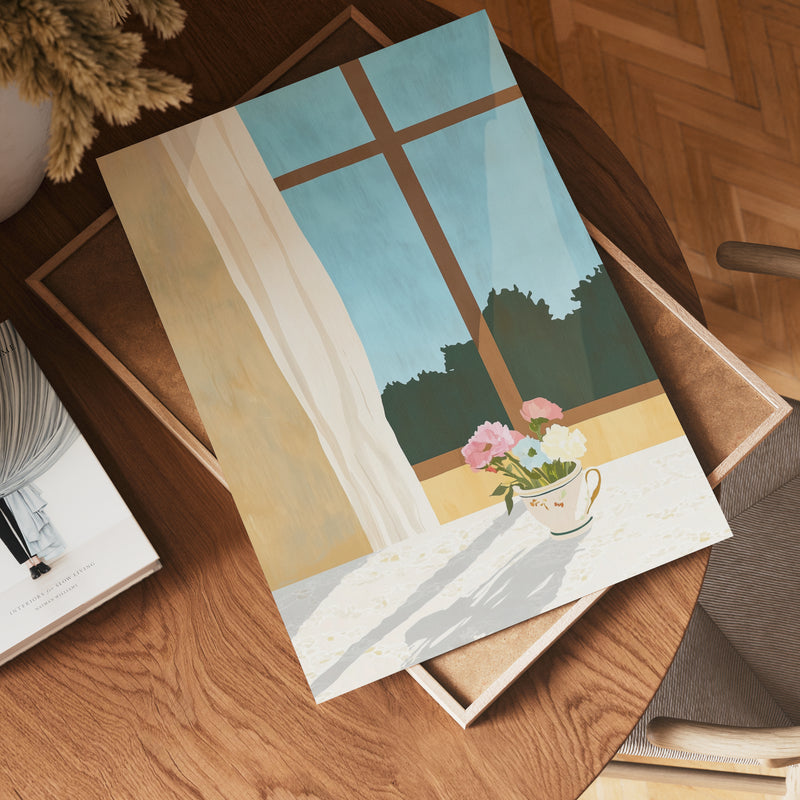 Window Cup Flower Poster