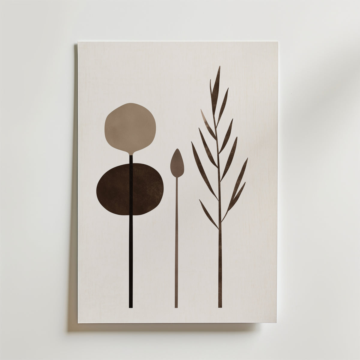 Abstract Garden Shapes – stilfullt konsttryck från Bozetto, tryckt på matt finpapper
