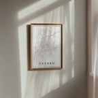 Örebro Karta poster i stilrent hem med modern inredning – köp enkelt hos Bozetto