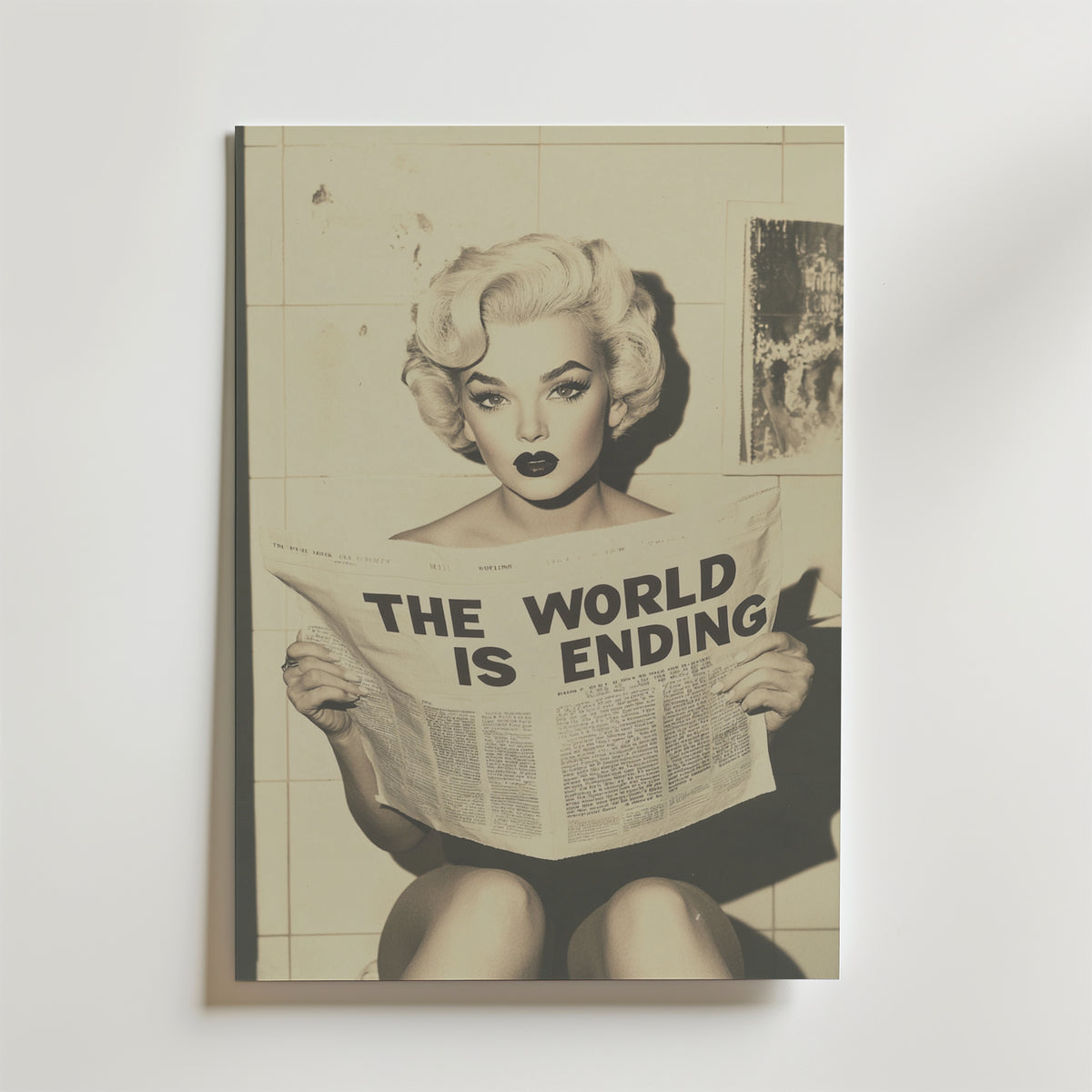 The World is Ending Retro – stilfullt konsttryck från Bozetto, tryckt på matt finpapper