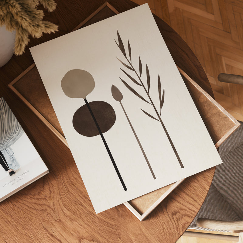 Abstract Garden Shapes Poster