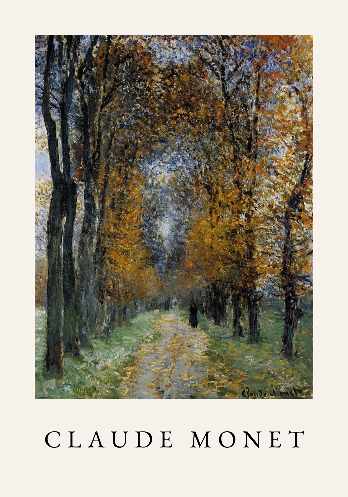 Claude Monet The Avenue poster visad rakt fram – Bozetto affisch i hög tryckkvalitet