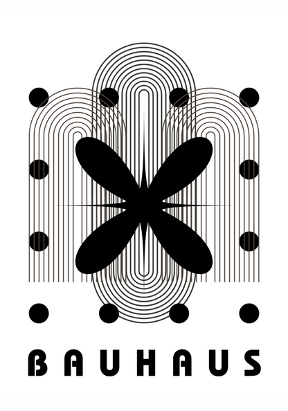 Bauhaus Abstract Bloom Poster