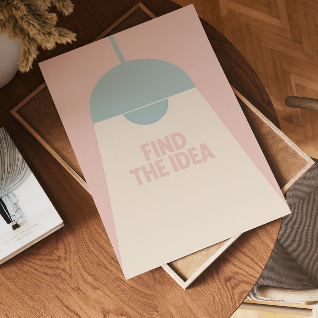 Find The Idea – affisch med snyggt motiv, köp enkelt hos Bozetto i flera storlekar