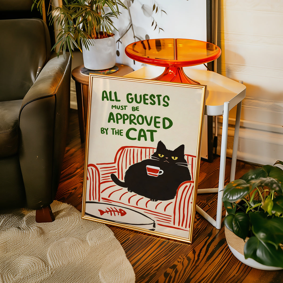 Approved by the Cat poster i ombonat rum utan passepartout, kant till kant, Bozetto