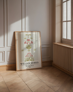 Mockup av William Morris Meadow Sweet affisch på vägg – köp enkelt hos Bozetto i hög kvalitet