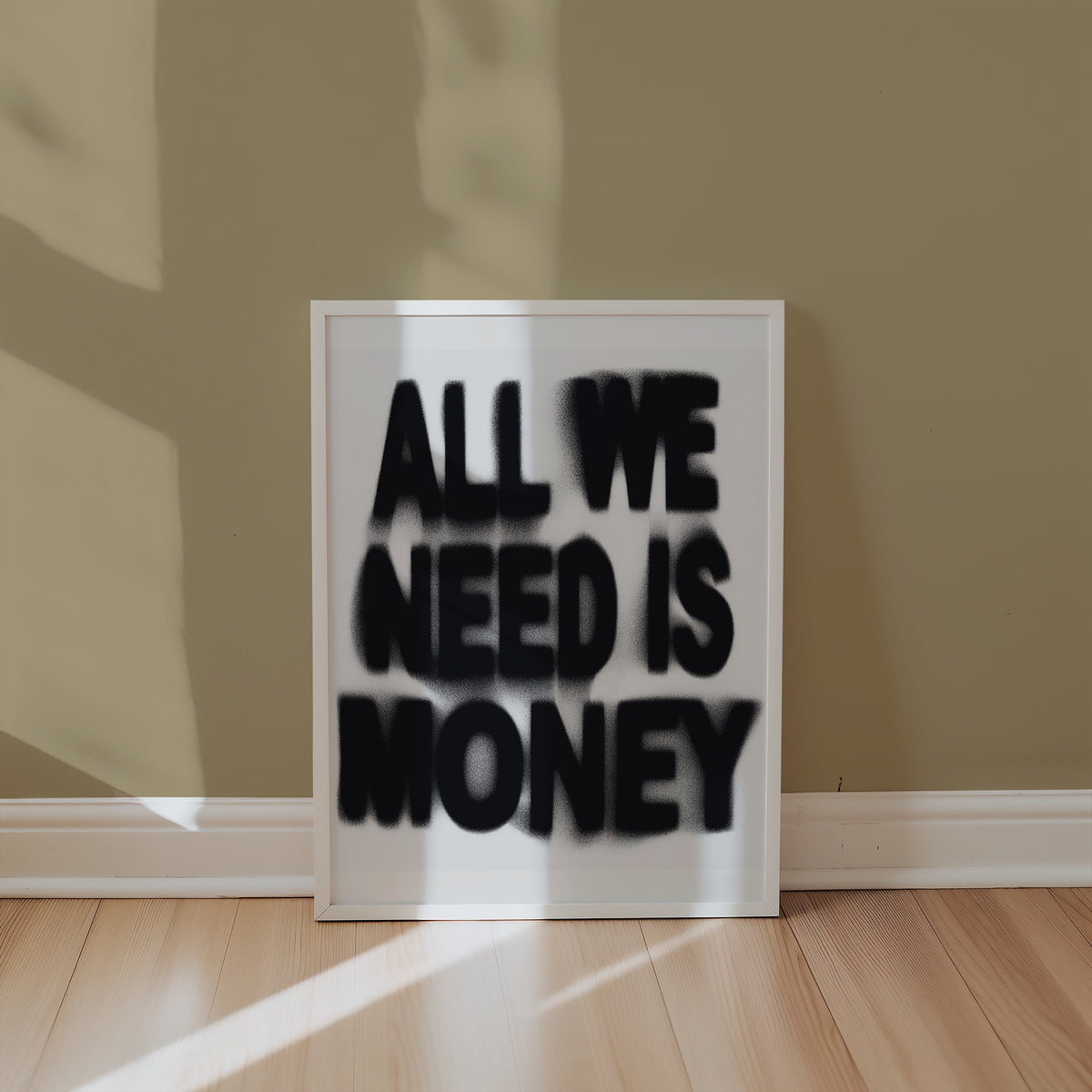 Blurred Money Statement Poster – i rum 1