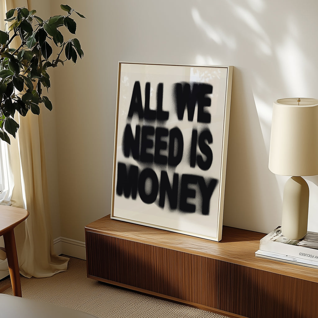 Blurred Money Statement Poster – i rum 3