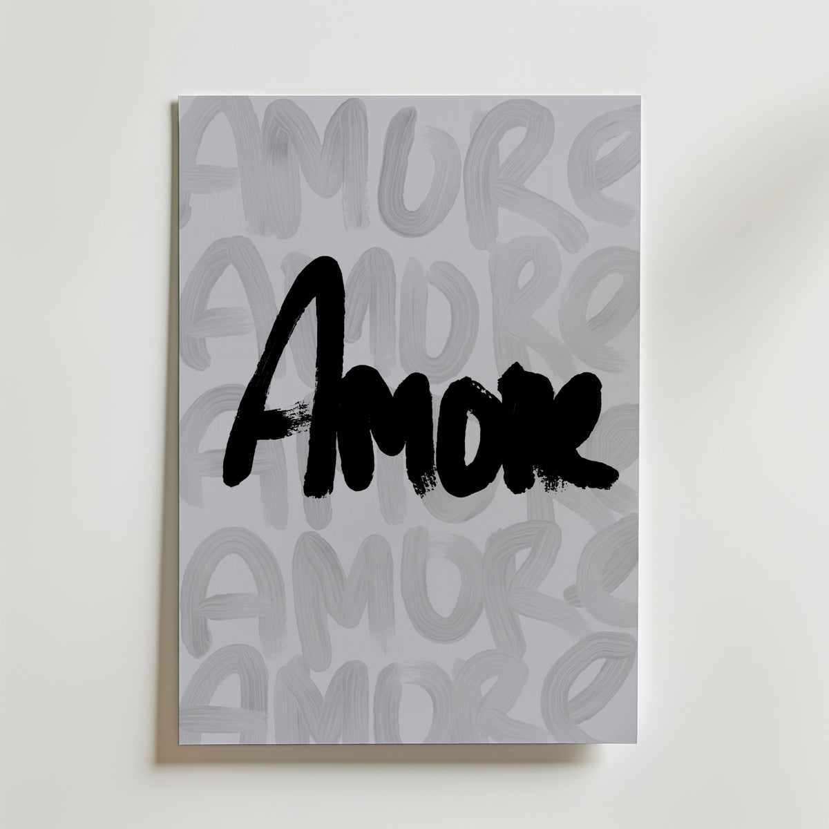 Amore Brushstroke Poster – canvas utan passepartout