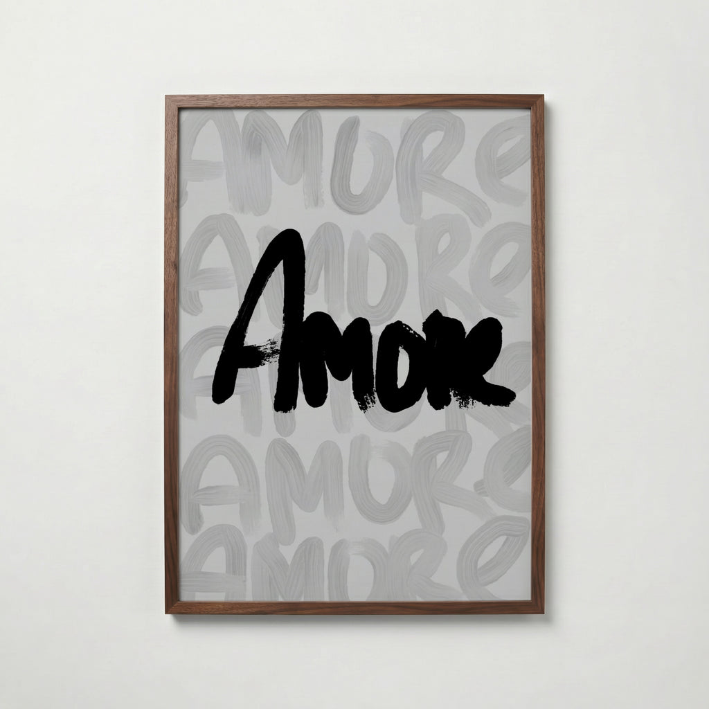 Amore Brushstroke Poster – valnötsram
