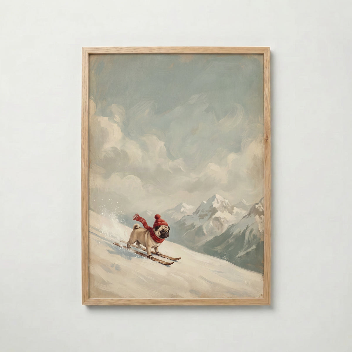 Apres-Ski Pug Poster – ekram