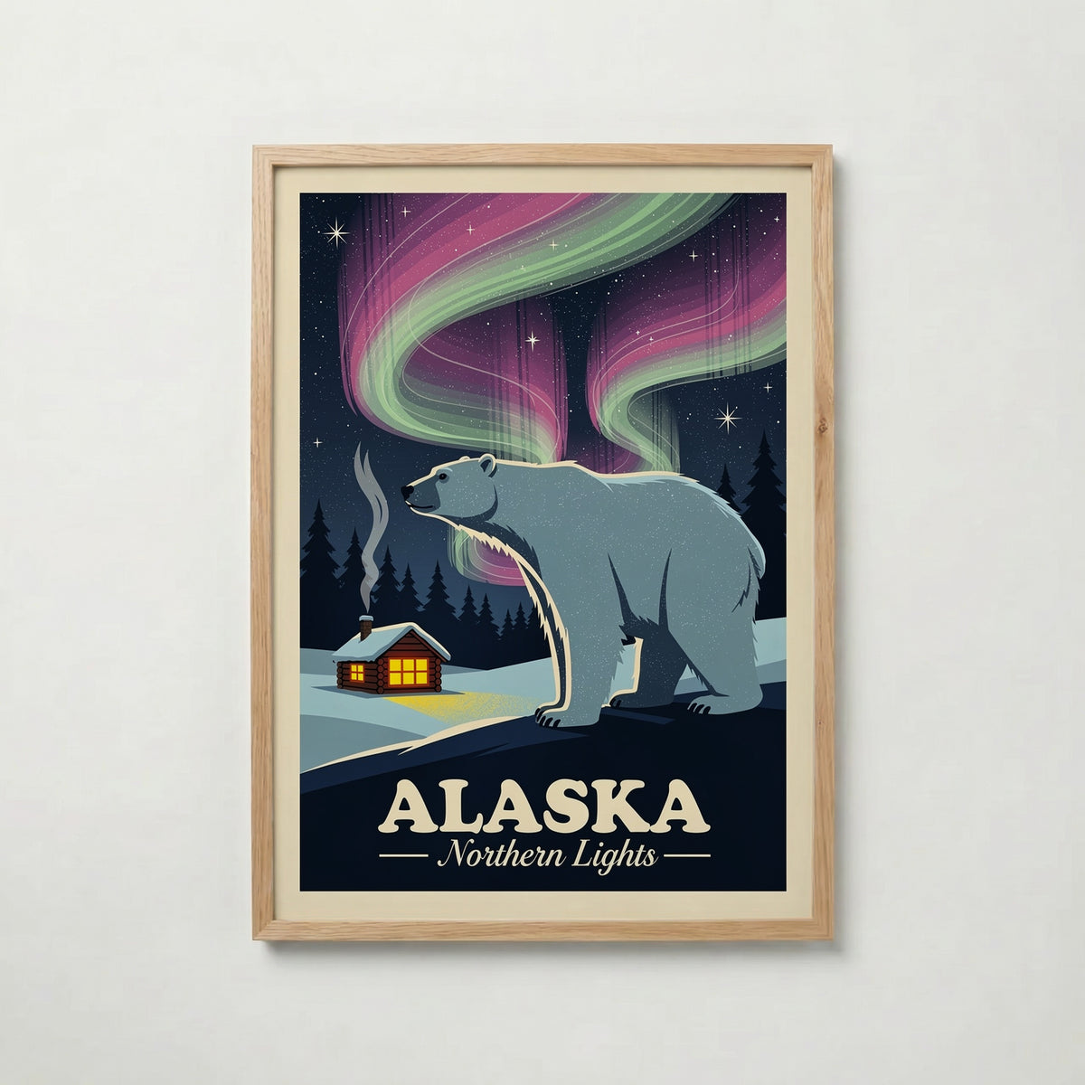 Arctic Aurora Poster med ekram