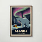 Arctic Aurora Poster i vardagsrumsmiljö
