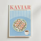 Kaviar Knäckebröd och Ägg – stilfullt konsttryck från Bozetto, tryckt på matt finpapper