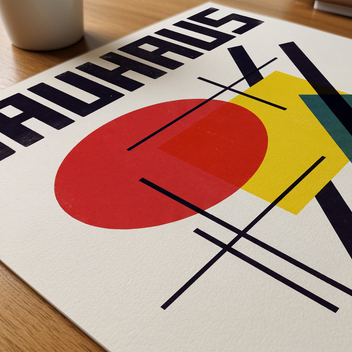 Bauhaus Exhibition 1923 Poster – närbild på papper