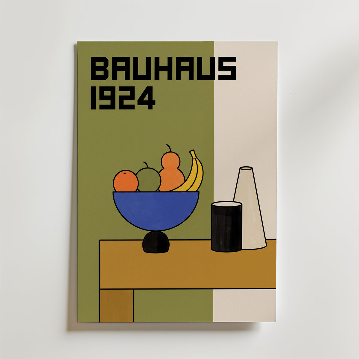 Bauhaus Fruit Bowl Poster – canvas utan passepartout