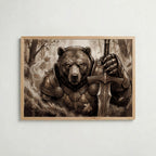 Bear Knight Poster i rumskomposition med ekram