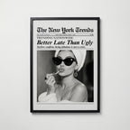 Front Page Glamour Poster – svart ram