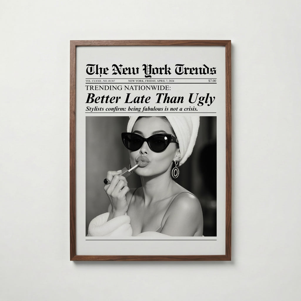 Front Page Glamour Poster – valnötsram