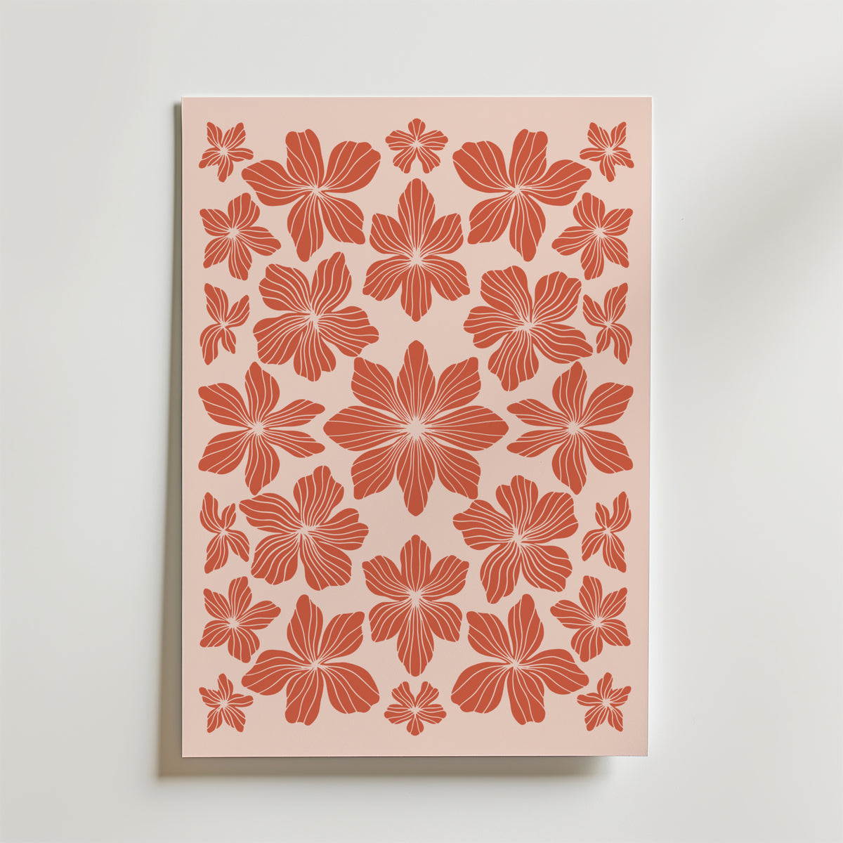 Blossom Grid – stilfullt konsttryck från Bozetto, tryckt på matt finpapper i hög tryckkvalitet