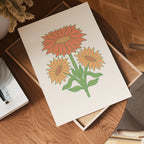 Sunburst Blooms poster visad rakt fram – Bozetto affisch i hög tryckkvalitet i hög tryckkvalitet