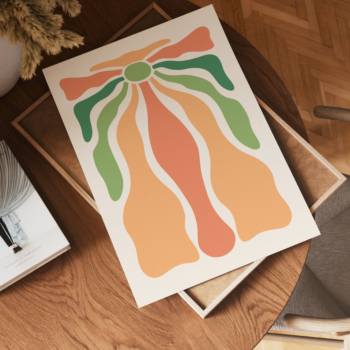 Organic Flow Shapes poster visad rakt fram – Bozetto affisch i hög tryckkvalitet