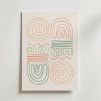 Abstract Pastel Shapes – stilfullt konsttryck från Bozetto, tryckt på matt finpapper