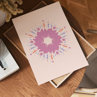 Pink Paintburst Energy Poster