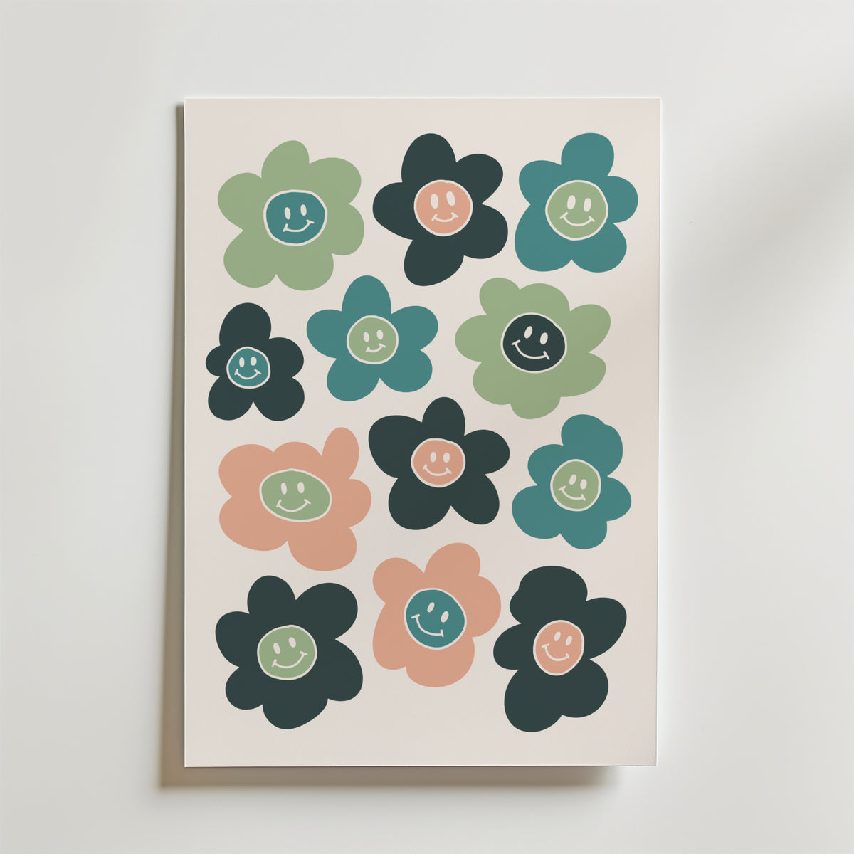 Smiling Blossoms – stilfullt konsttryck från Bozetto, tryckt på matt finpapper i hög tryckkvalitet