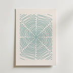 Teal Spiral Symmetry – stilfullt konsttryck från Bozetto, tryckt på matt finpapper