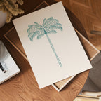 Palmtree Minimalism poster visad rakt fram – Bozetto affisch i hög tryckkvalitet