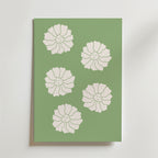 White Blossoms on Green – stilfullt konsttryck från Bozetto, tryckt på matt finpapper
