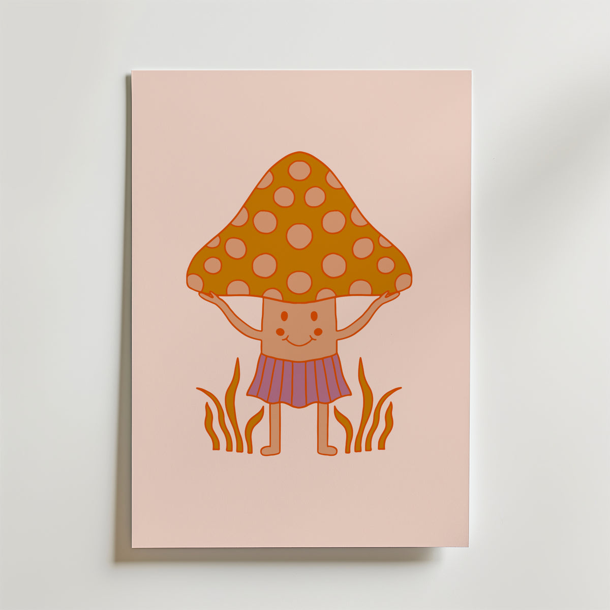 Mushroom Kid – stilfullt konsttryck från Bozetto, tryckt på matt finpapper i hög tryckkvalitet