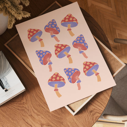 Psychedelic Mushrooms Poster