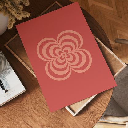 Retro Bloom Red Poster