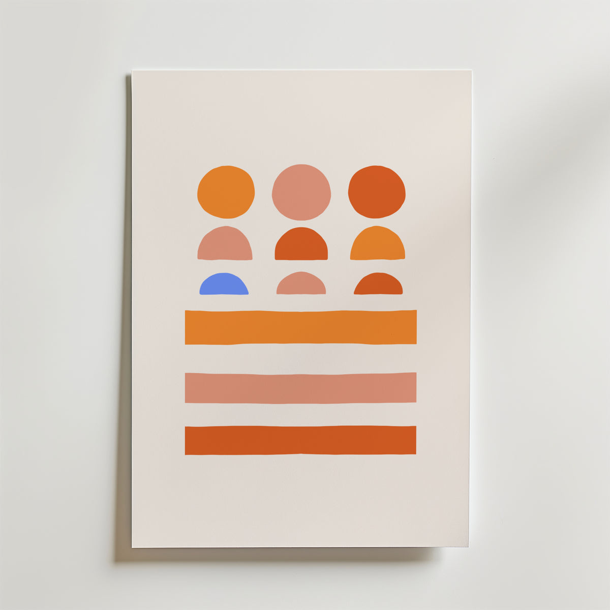 Terracotta Geometry – stilfullt konsttryck från Bozetto, tryckt på matt finpapper