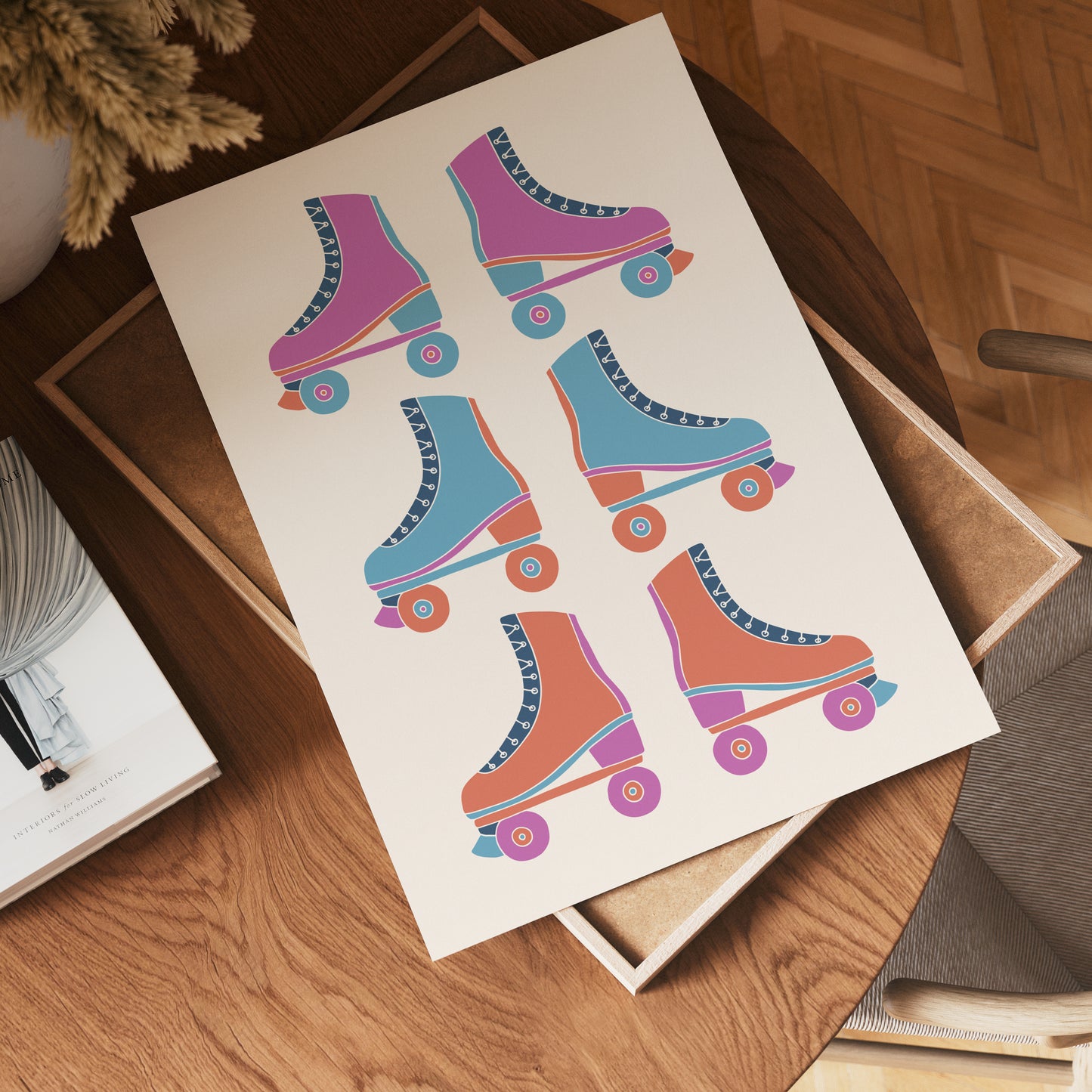 Retro Roller Skates Poster