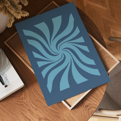 Blue Spiral Motion Poster
