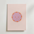 Smiling Sunflower Face – stilfullt konsttryck från Bozetto, tryckt på matt finpapper