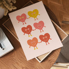 Colorful Heart Friends – affisch med stilfullt motiv från Bozetto i hög kvalitet