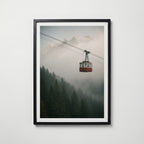Cable Car in the Mist Poster