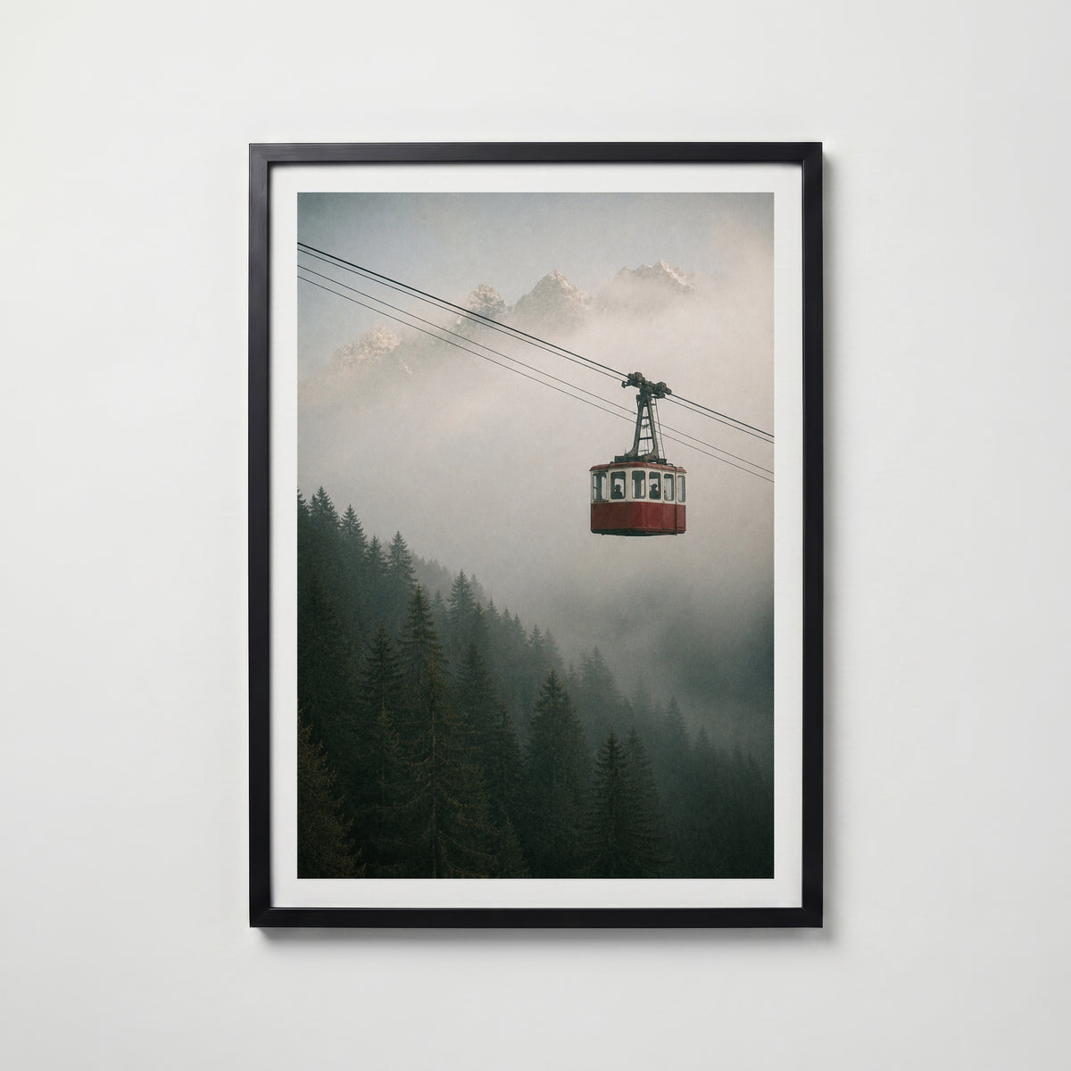 Cable Car in the Mist Poster