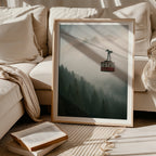 Cable Car in the Mist Poster