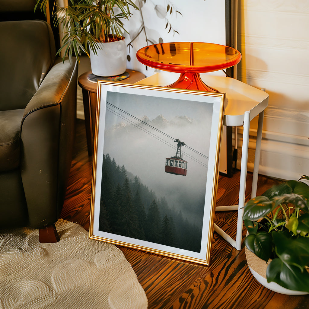 Cable Car in the Mist Poster