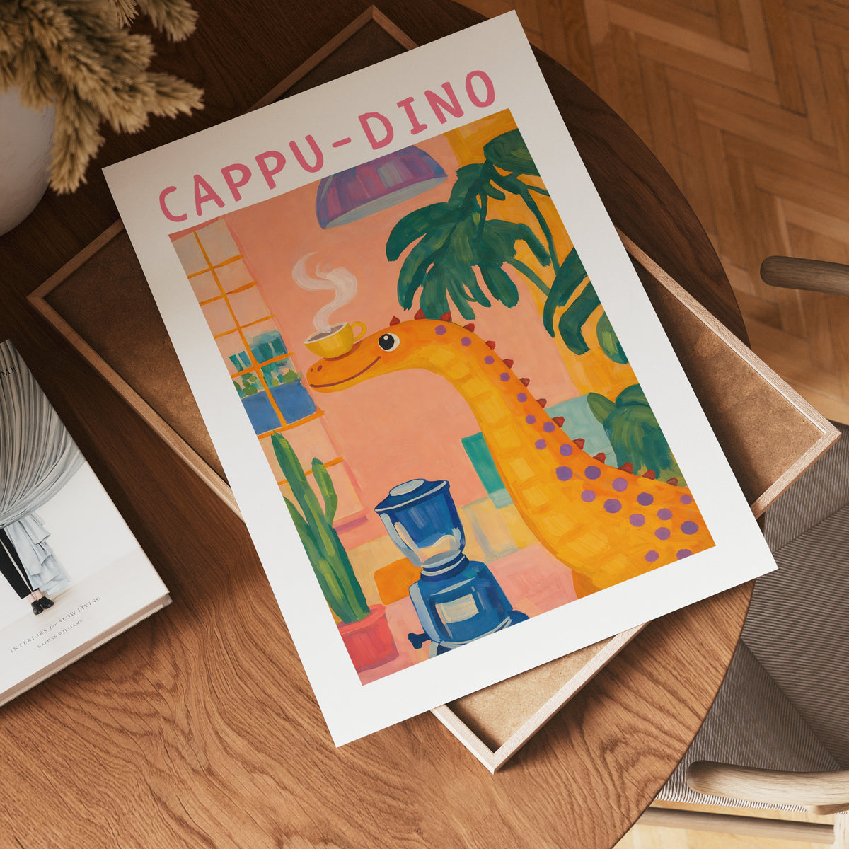 Cappu Dino – Bozetto poster i hög kvalitet, perfekt för varje rum i hemmet i hög tryckkvalitet