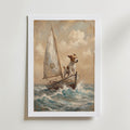 Captain Terrier Poster – med passepartout