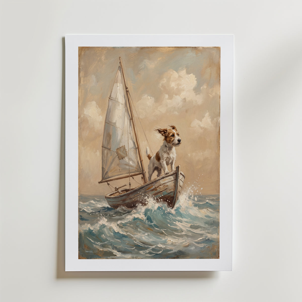 Captain Terrier Poster – med passepartout