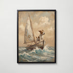 Captain Terrier Poster – svart ram