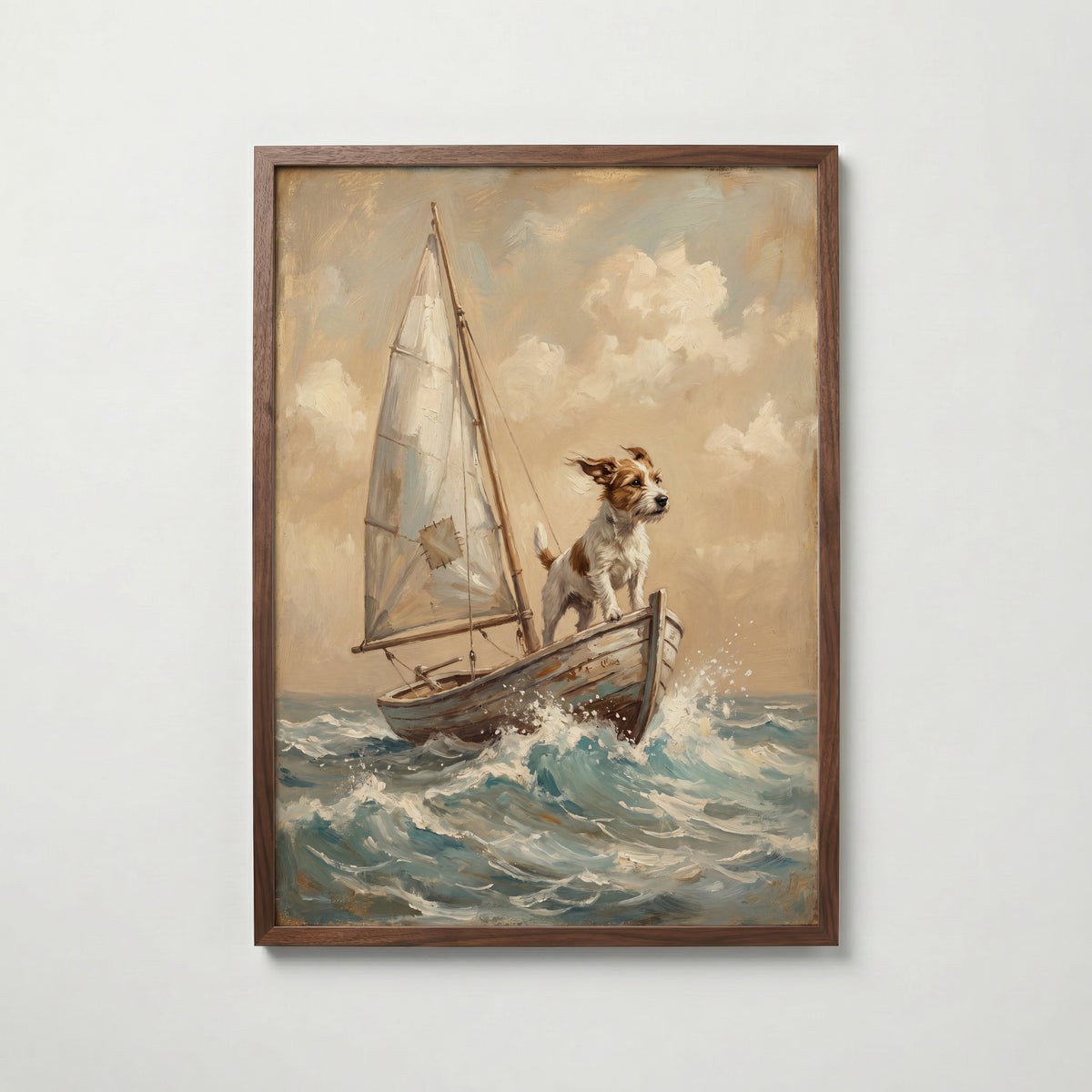 Captain Terrier Poster – valnötsram